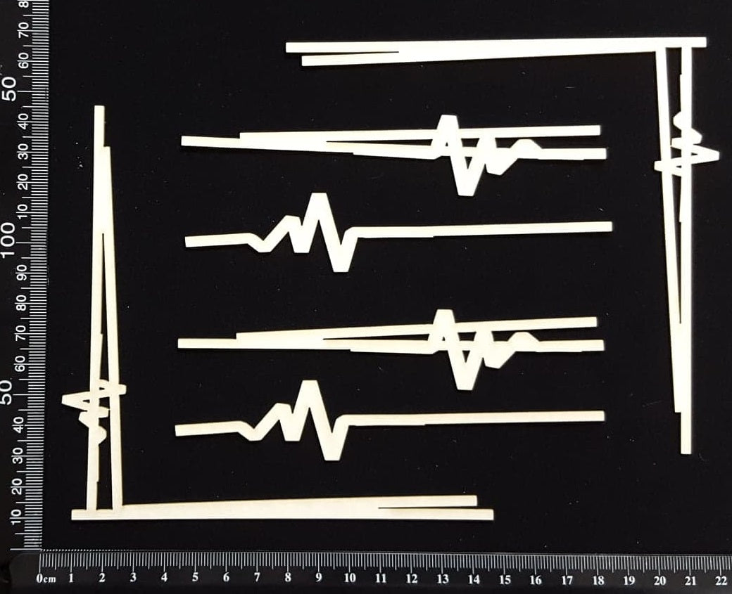 Sketched Corners and Borders Set - White Chipboard