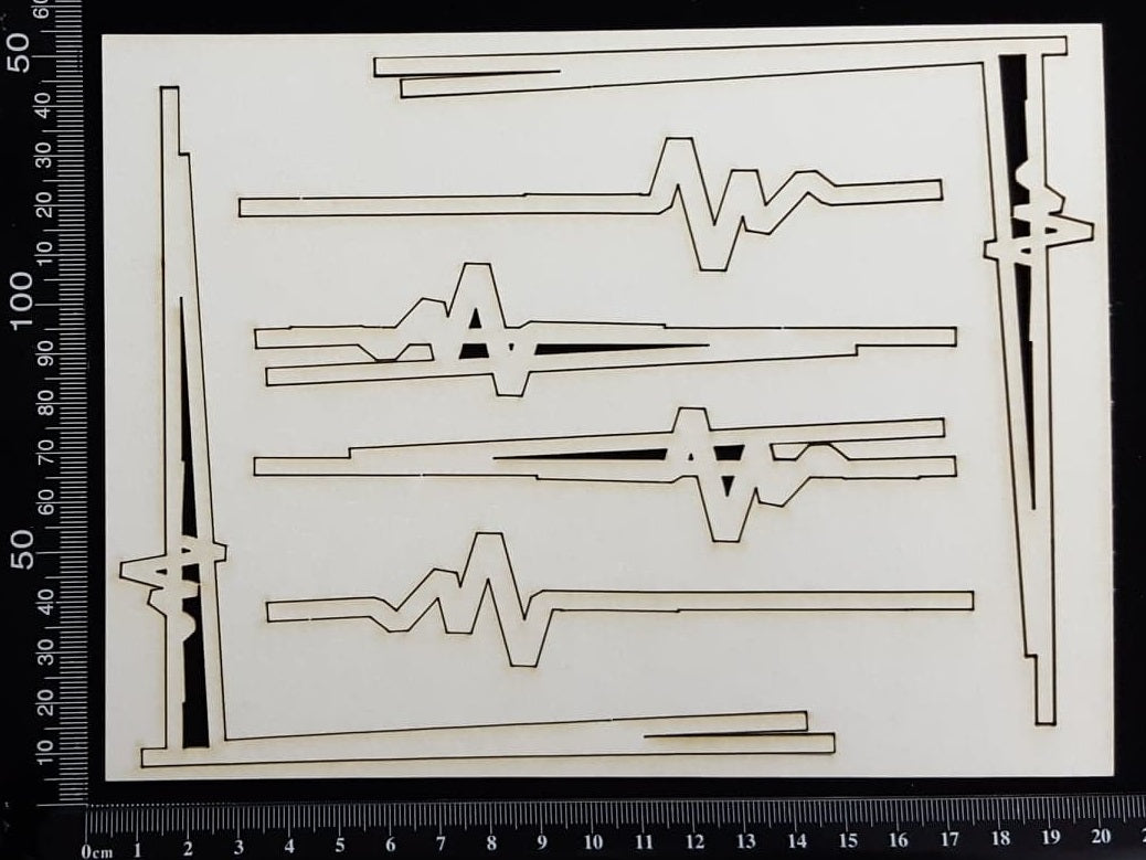 Sketched Corners and Borders Set - White Chipboard