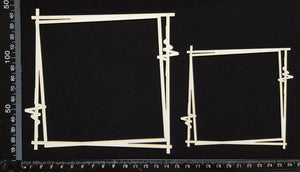 Sketched Square Frames - White Chipboard