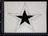 Sketched Star Frames - White Chipboard