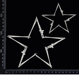 Sketched Star Frames - White Chipboard
