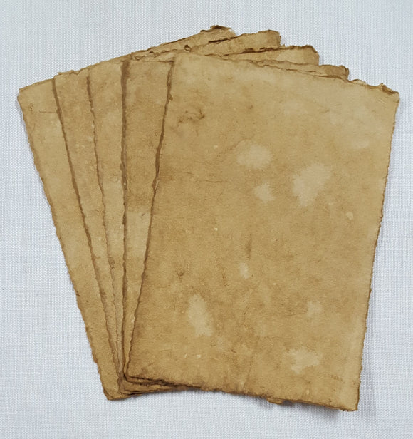 Handmade Deckled Edge Paper Pack - Set of  5 - 19cm x 27cm