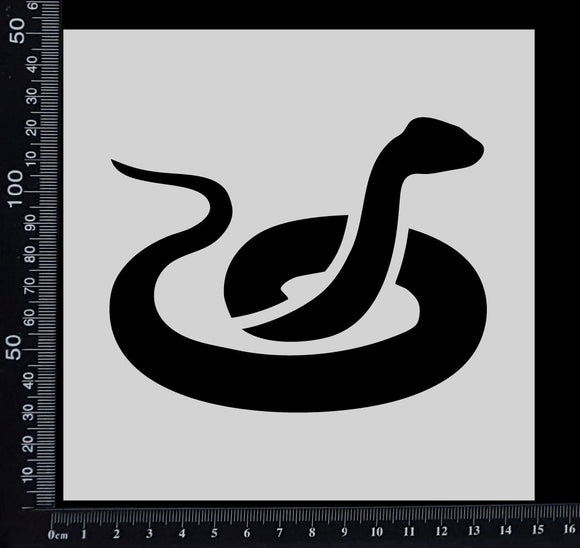 Snake - B - Stencil - 150mm x 150mm