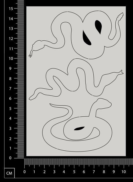 Snakes Set - White Chipboard