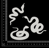 Snakes Set - White Chipboard