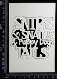 Snips & Snails & Puppy Dogs Tails - White Chipboard