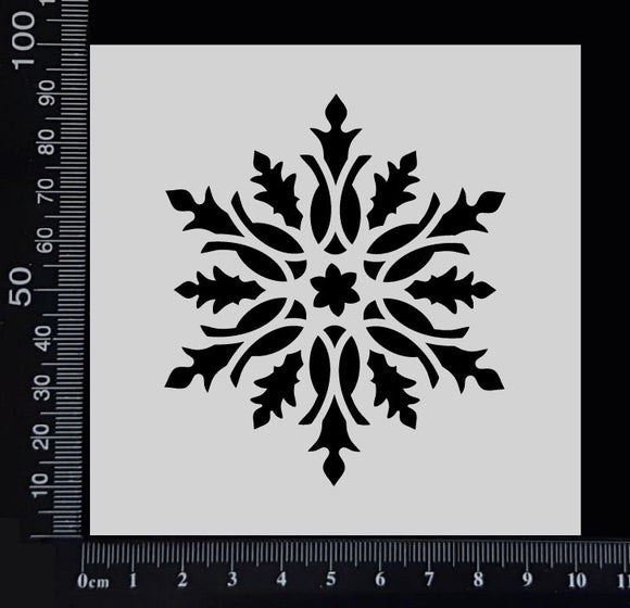 Snowflake - A - Stencil - 100mm x 100mm