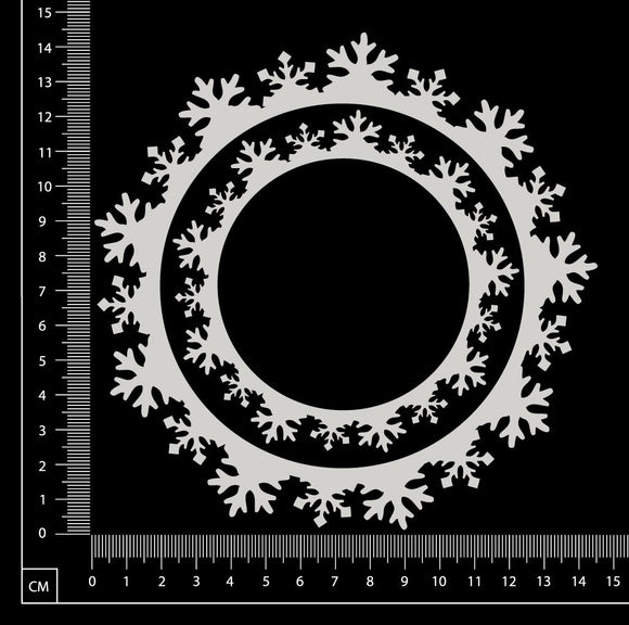 Snowflake Frame Set - White Chipboard