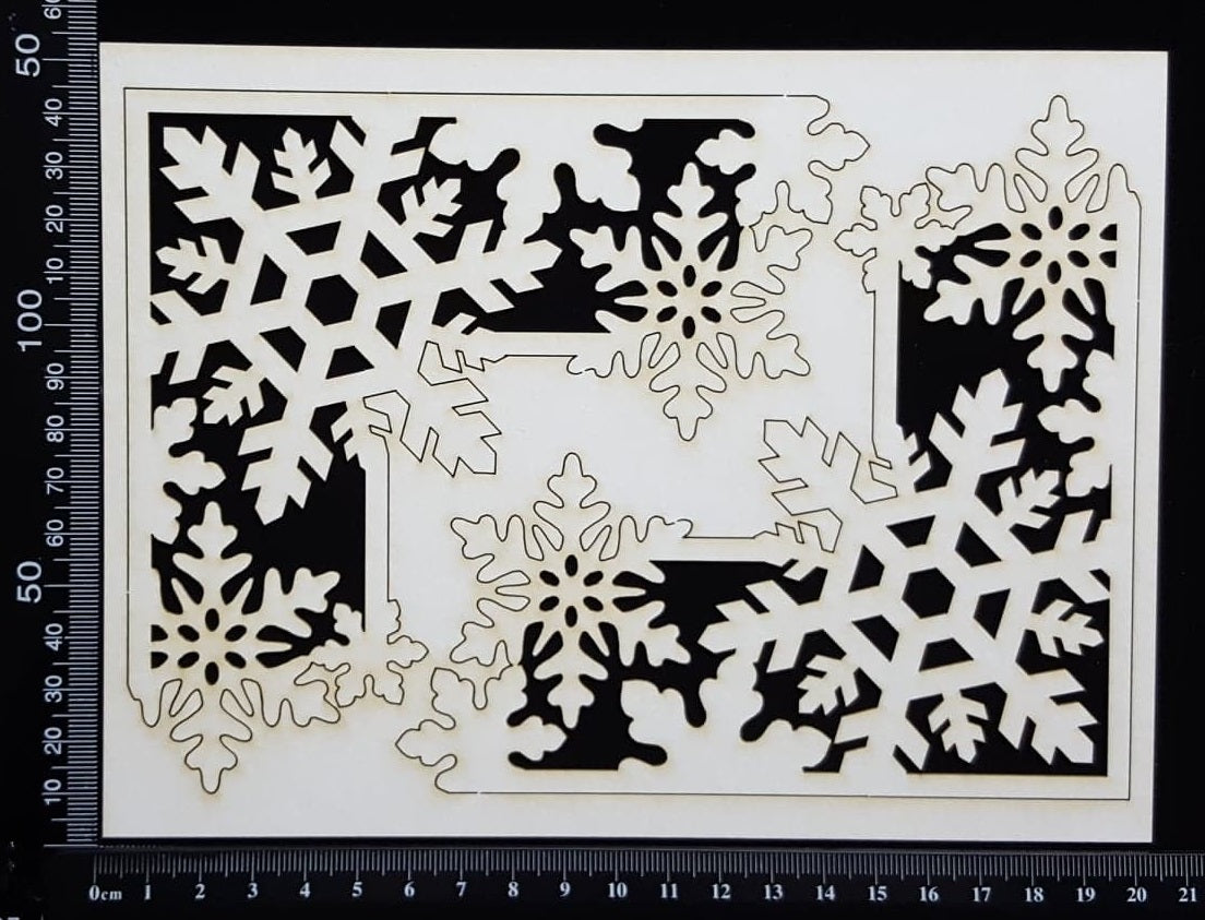 Snowflake Corners Set - White Chipboard