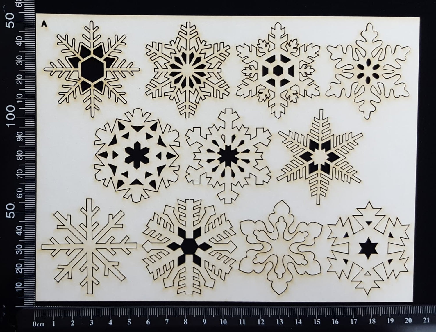 Snowflake Set - A - White Chipboard