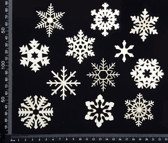 Snowflake Set - A - White Chipboard