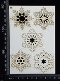 Snowflake Set - B - White Chipboard
