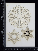 Snowflake Set - E - White Chipboard