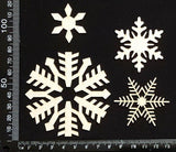 Snowflake Set - E - White Chipboard