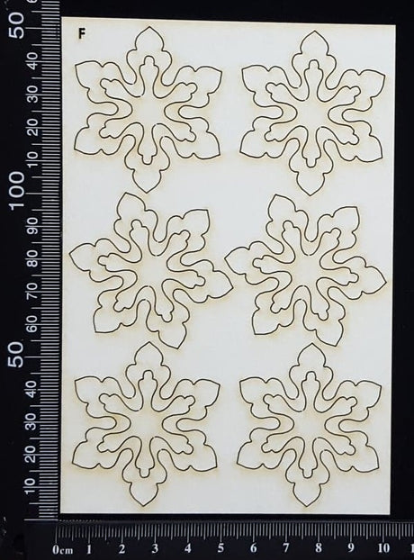 Snowflake Set - F - White Chipboard