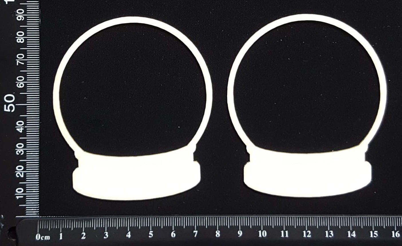 Snow Globe Set - A - White Chipboard