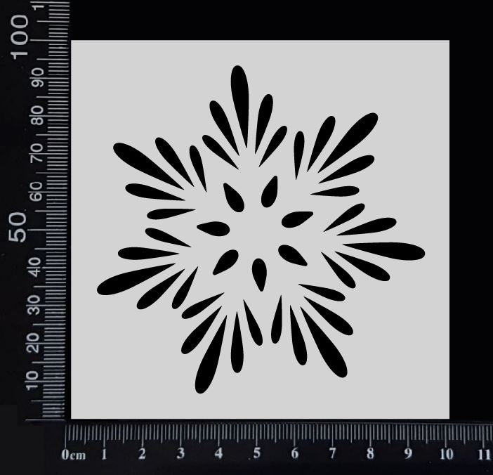 Snowflake - D - Stencil - 100mm x 100mm