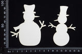 Snowmen Set - White Chipboard