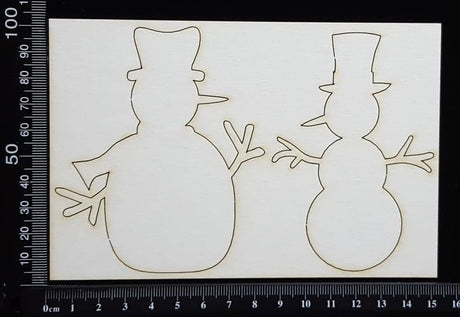 Snowmen Set - White Chipboard