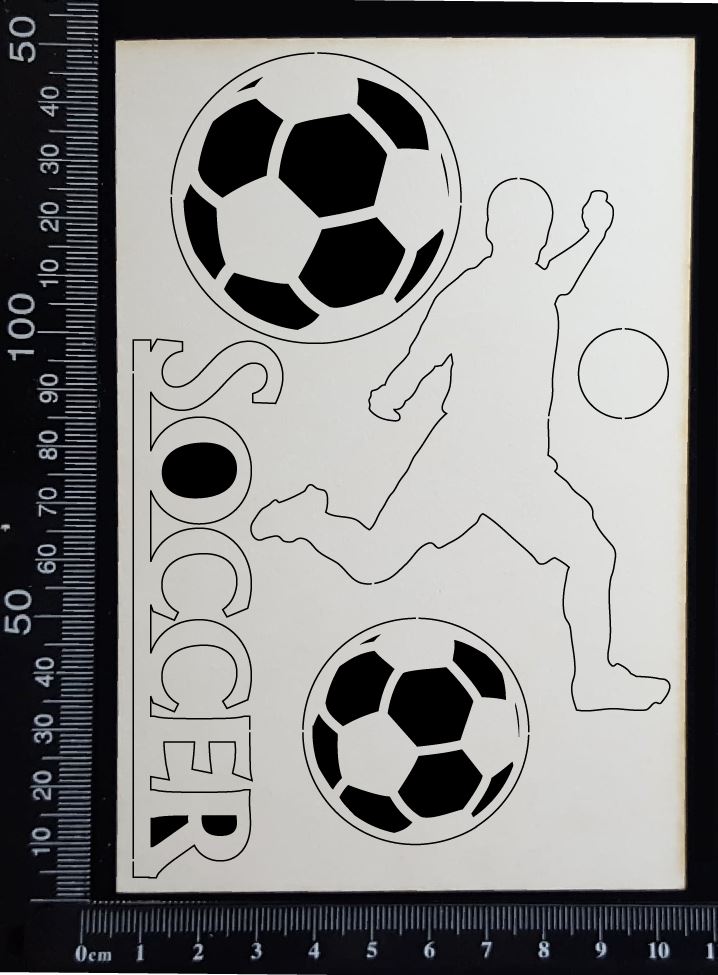 Soccer Set - Boy - White Chipboard