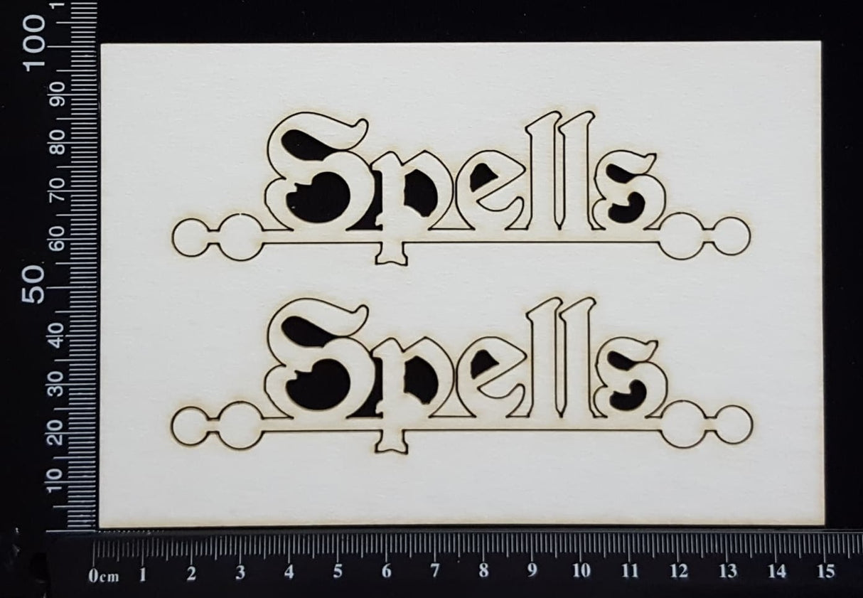 Spells - Set of 2 - White Chipboard