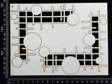 Sphere Grid Mesh Corners Set - C - White Chipboard