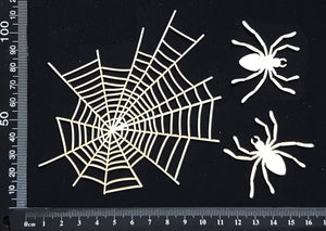 Spiders and Web - White Chipboard