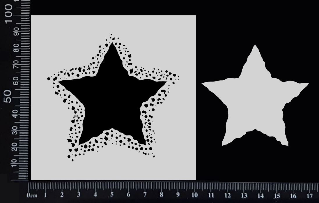 Splatter Star - Stencil - 100mm x 100mm
