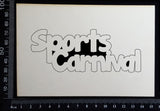 Sports Carnival - Small - White Chipboard