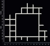 Square Mesh Frame - White Chipboard