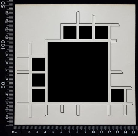 Square Mesh Frame - White Chipboard