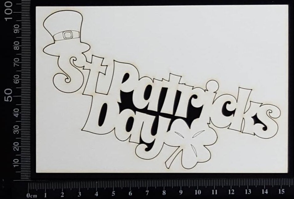 St Patricks Day - A - White Chipboard