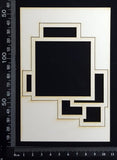 Stacked Squares Frame - White Chipboard