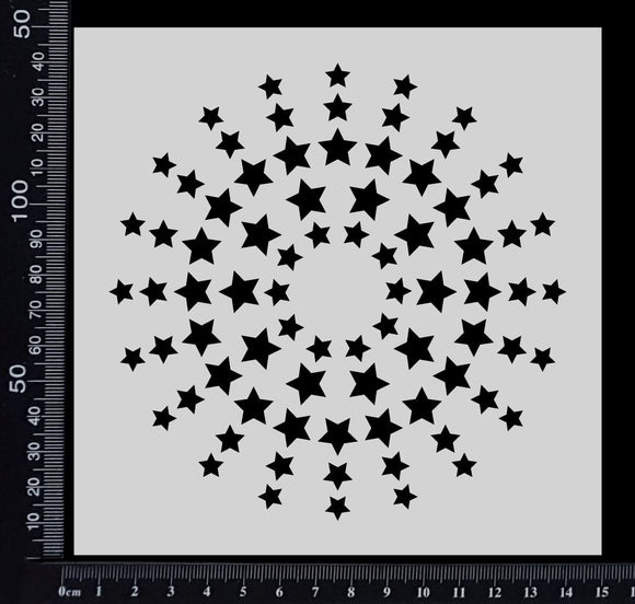 Star Burst - Stencil - 150mm x 150mm