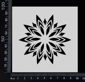 Star Flower - A - Stencil - 100mm x 100mm