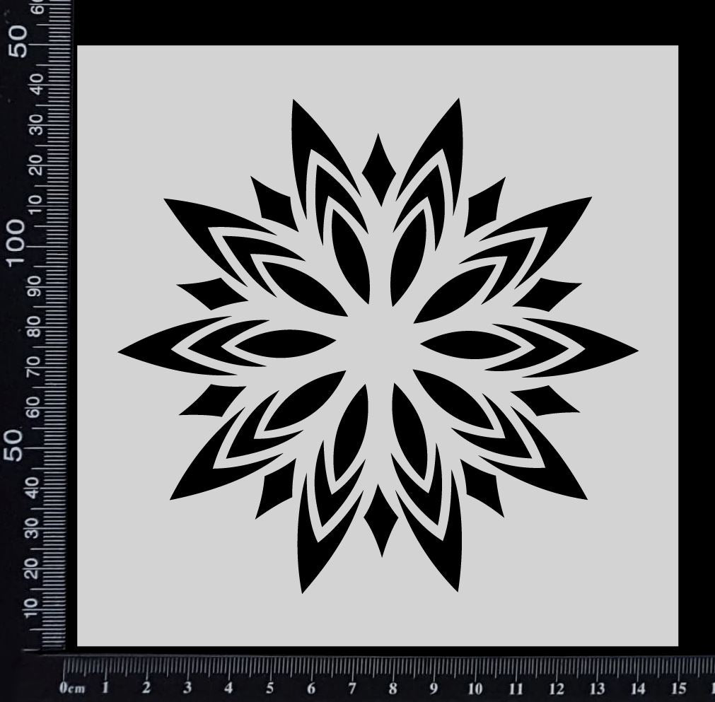 Star Flower - A - Stencil - 150mm x 150mm