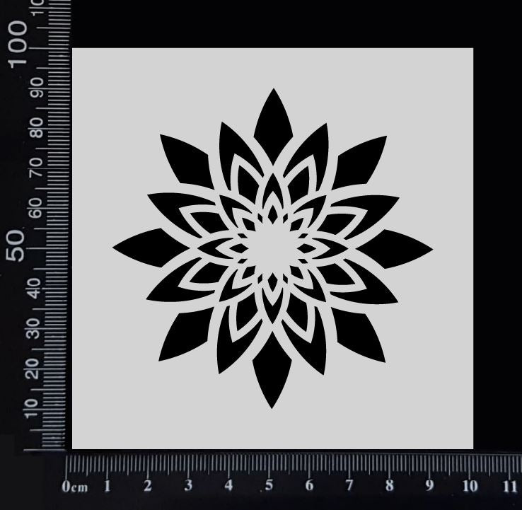Star Flower - B - Stencil - 100mm x 100mm