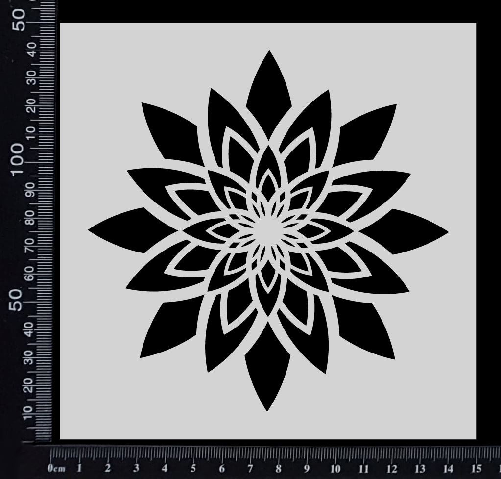 Star Flower - B - Stencil - 150mm x 150mm