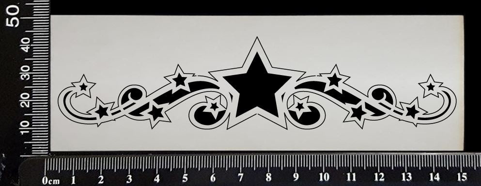 Star Border - B - Small - White Chipboard