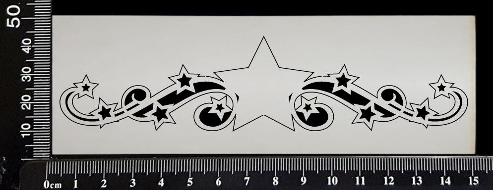 Star Border - D - Small - White Chipboard