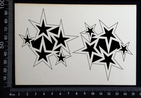 Star Clusters Set - White Chipboard