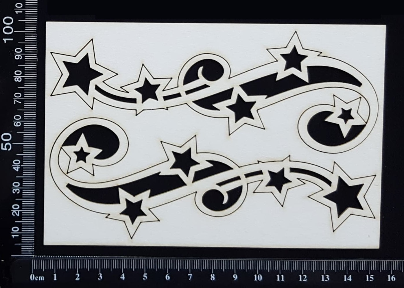 Star Flourish Set - A - White Chipboard