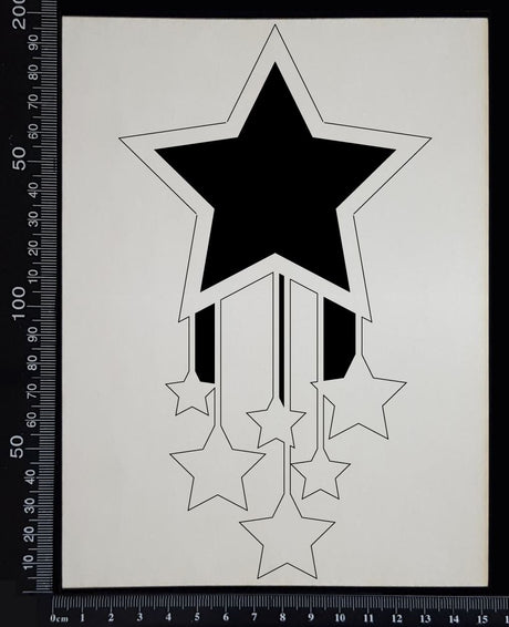 Star Strings Frame - AA - Large - White Chipboard