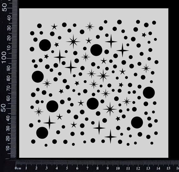 Stardust - Stencil - 150mm x 150mm