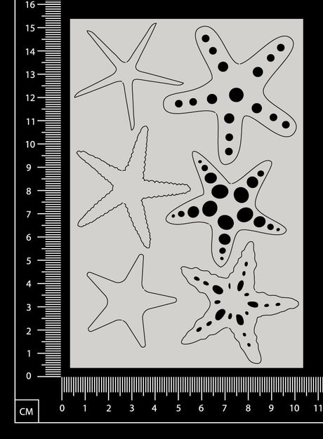 Starfish Set - A - White Chipboard
