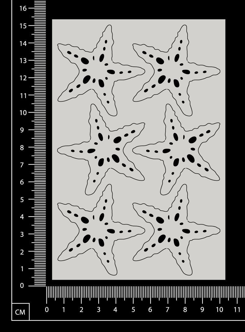 Starfish Set - C - White Chipboard