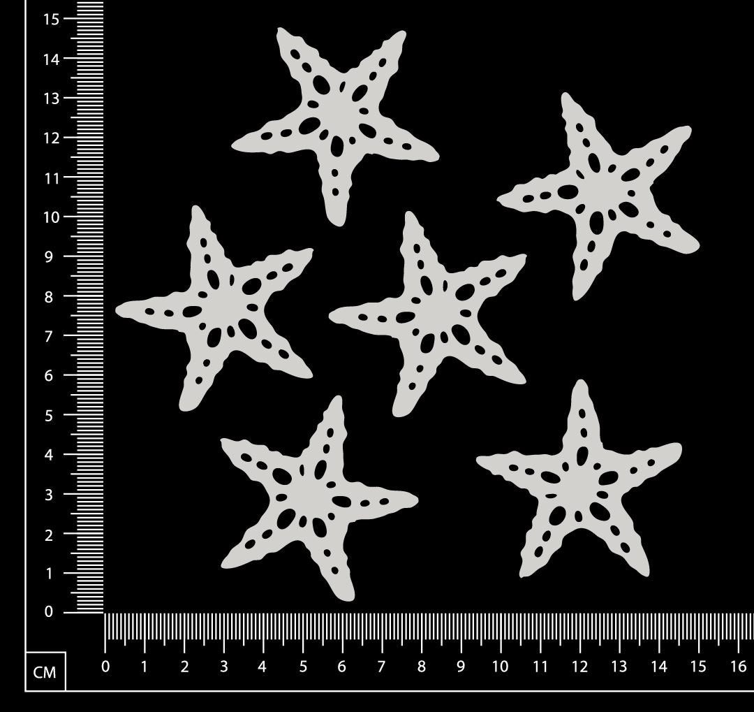 Starfish Set - C - White Chipboard