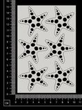 Starfish Set - D - White Chipboard