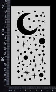Starry Night - Stencil - 75mm x 150mm