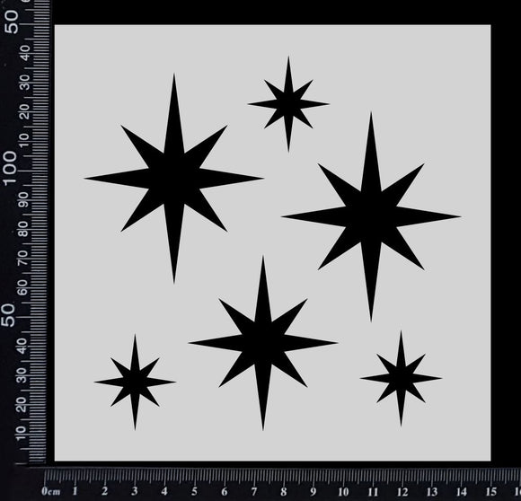 Stars - B - Stencil - 150mm x 150mm